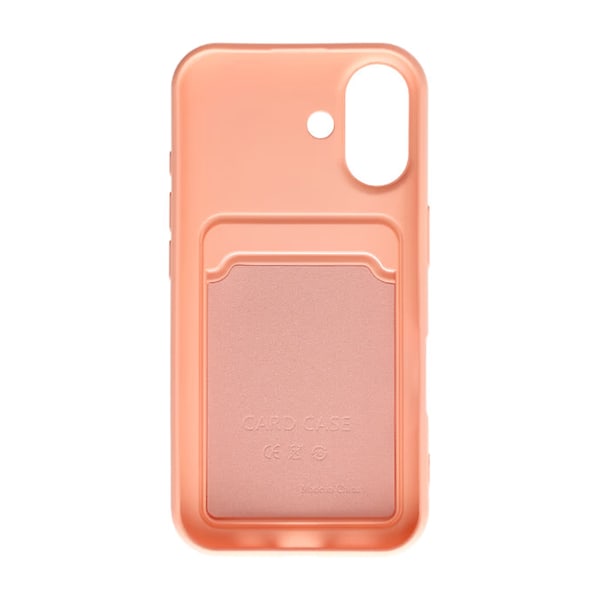 Silikonskal med Kortfack för iPhone 16 - Rosa Rosa
