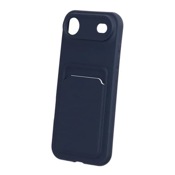 Mobilskal Silikon med Korthållare för iPhone Air - Blå Blue