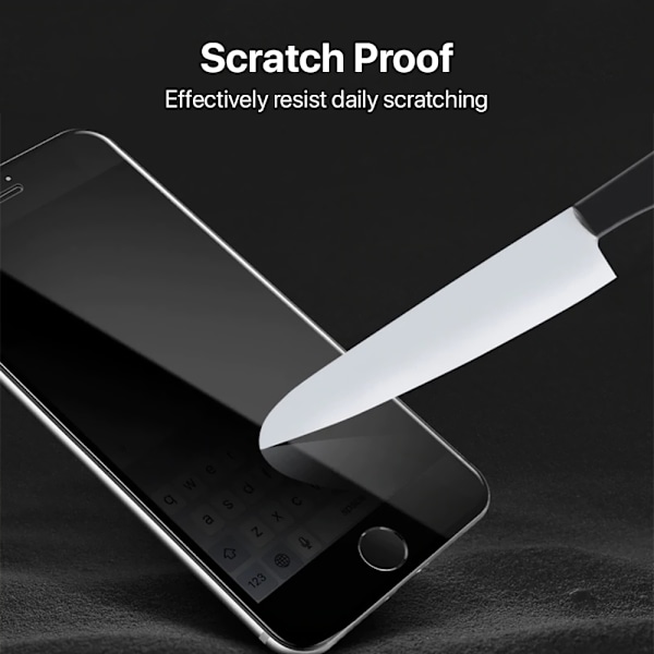 Skärmskydd Privacy iPhone 7/8/SE 2020 - 3D Härdat Glas Svart (miljö) Svart