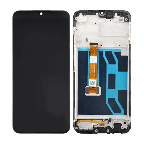 Realme Narzo 50A Skärm med LCD Display & Ram OEM - Svart Svart