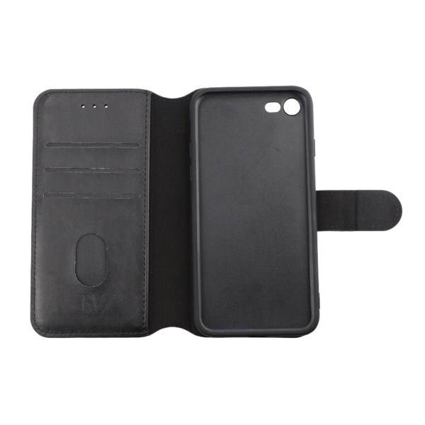 iPhone 7/8/SE 2020 Plånboksfodral Magnet Rvelon - Svart Black