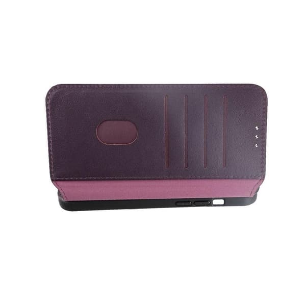 Plånboksfodral Läder Rvelon till iPhone 15 Pro Max - Lila Purple