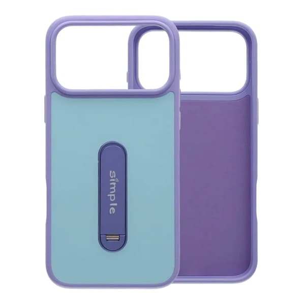 Skal med utfällbart roterande stativ för iPhone 17 Pro Max - Lila lilla