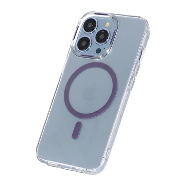 iPhone 15 Pro Max Stöttålig Mobilskal med Magsafe - Lila Purple