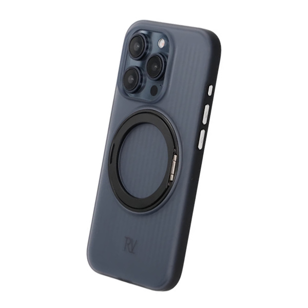 iPhone 15 Pro Max Rvelon Skal Roterande Magnet Stativ - Svart Svart