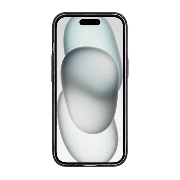 iPhone 15 Mobilskal Carbonmönstrad - Svart Svart