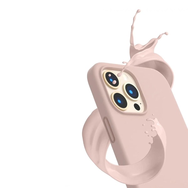 iPhone 13 Pro Max Skal - Silikon Sand Rosa Rvelon DustyPink