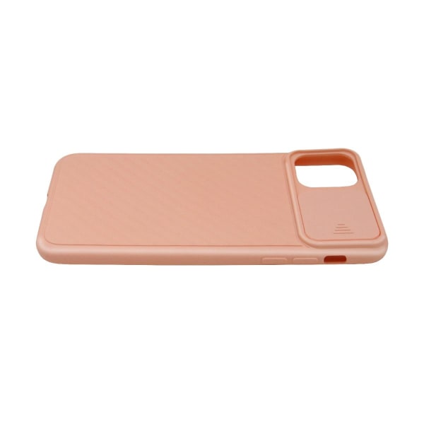 iPhone 11 Pro Max Silikonskal med Kameraskydd - Rosa Rosa