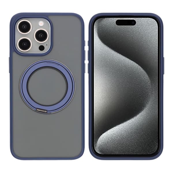 iPhone 15 Pro Max Mobilskal med Magsafe Stativ - Blå Blue
