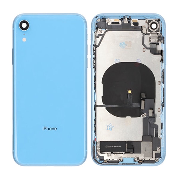 iPhone XR Baksida med Komplett Ram - Blå Blue