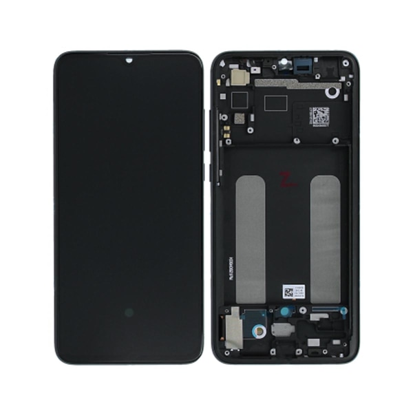 Xiaomi Mi 9 Lite (2019) Skärm/Display + Ram (Service Paket) - Ta Black