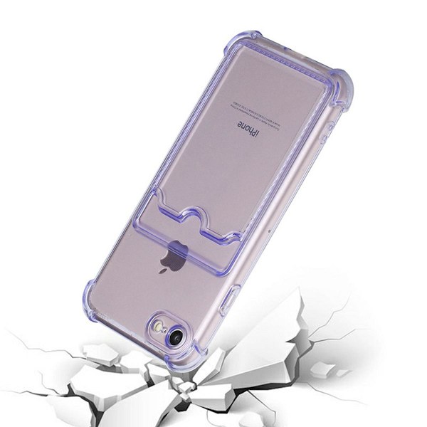 iPhone 7/8/SE (2020/2022) Stöttåligt Skal med Korthållare - Lila Lila