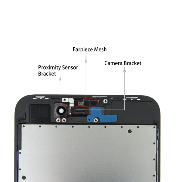 iPhone 8 Plus C11 Skärm/Display - Svart Svart