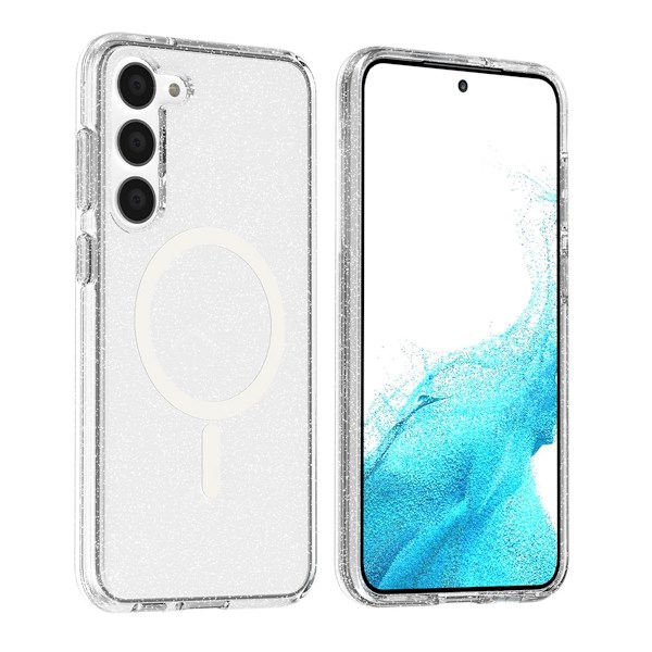 Samsung Galaxy S23 Plus Mobilskal Glitter Magsafe - Transparent Transparent