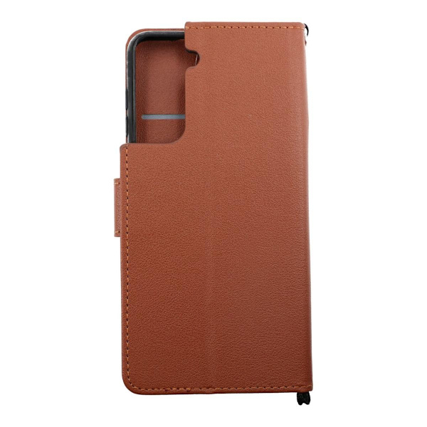 Samsung Galaxy S21 Plånboksfodral med Stativ - Brun Brun