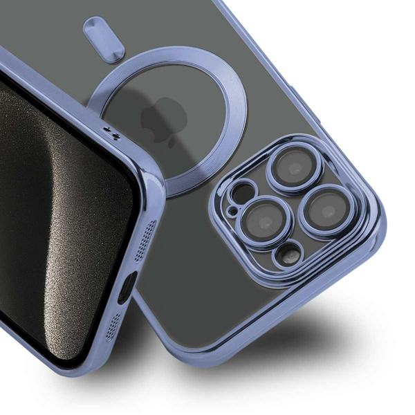 Luxury Mobilskal med Magsafe iPhone 15 Pro Max - Blå Blå