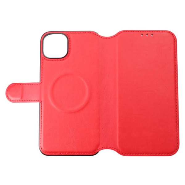iPhone 15 Plus Plånboksfodral med Magsafe Rvelon - Röd Red