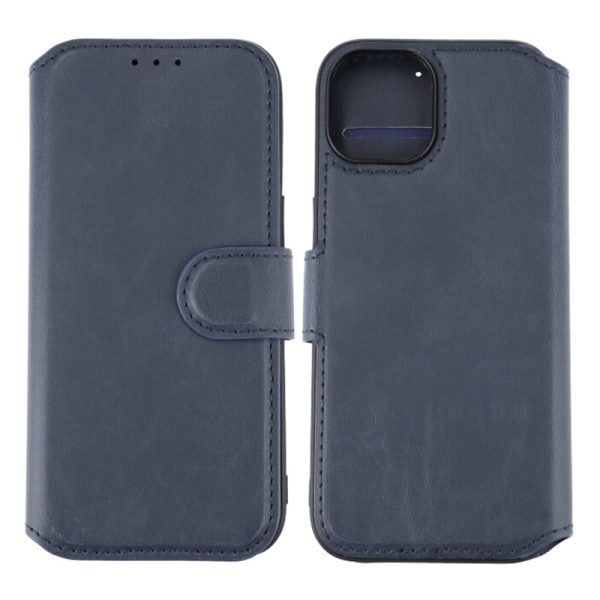 iPhone 15 Plus Plånboksfodral Magnet Rvelon - Blå Marinblå