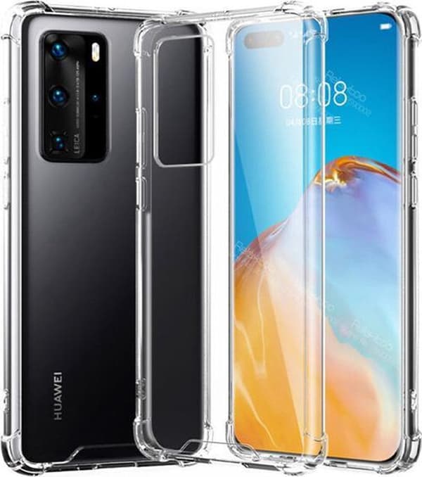 Stöttåligt Mobilskal Huawei P40 Pro Plus - Transparent Transparent