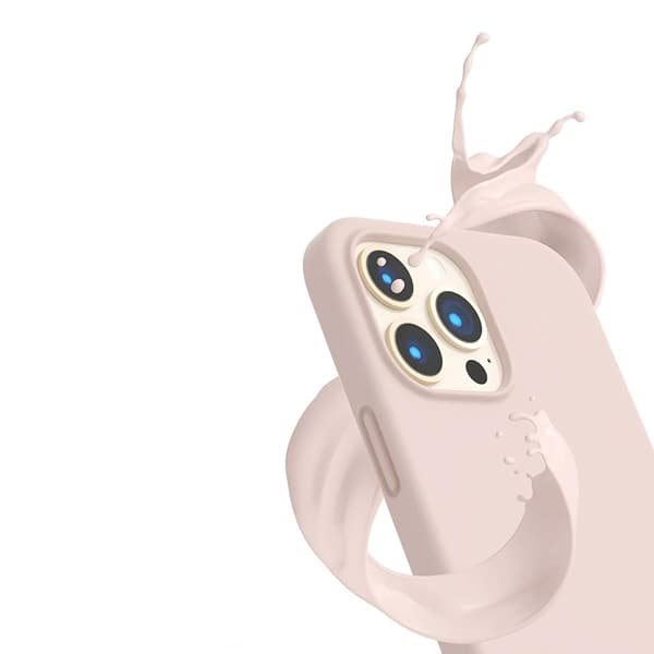 iPhone 14 Pro Max Silikonskal Rvelon MagSafe - Sand Rosa Baby rosa