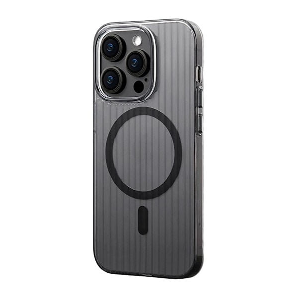 iPhone 15 Pro Mobilskal Korrugerad - Svart Black
