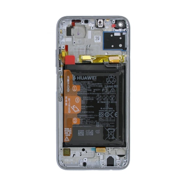 Huawei P40 Lite Skärm/Display med Batteri Original - Rosa Pink