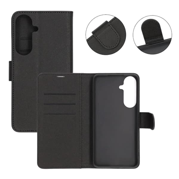 Pungcover med stativ til Samsung Galaxy S26 FE - Sort sort