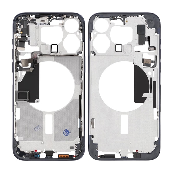 iPhone 15 Pro Max Mittenram med smådelar OEM - Titanblå Blue