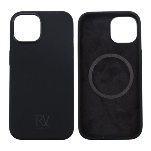 iPhone 15 Silikonskal Rvelon MagSafe - Svart Black
