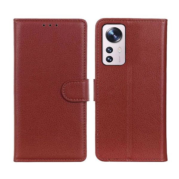 Xiaomi 12 Pro Plånboksfodral med Stativ - Brun Brun