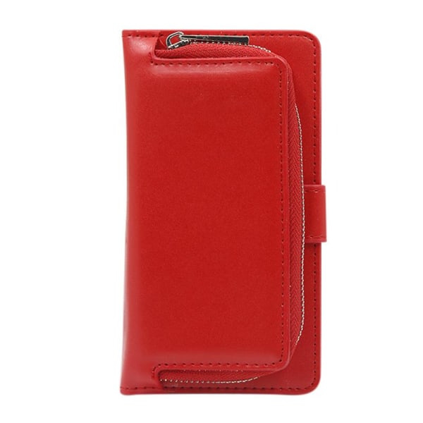 iPhone 6/6S Plånboksfodral Handväska med Avtagbart Skal - Röd Röd