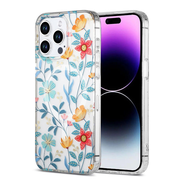 iPhone 14 Pro Max Mobilskal MagSafe - Blommor & Kvistar multifärg