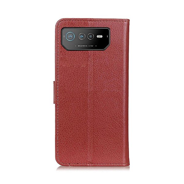 Asus ROG Phone 6 Plånboksfodral med Stativ - Brun Brown