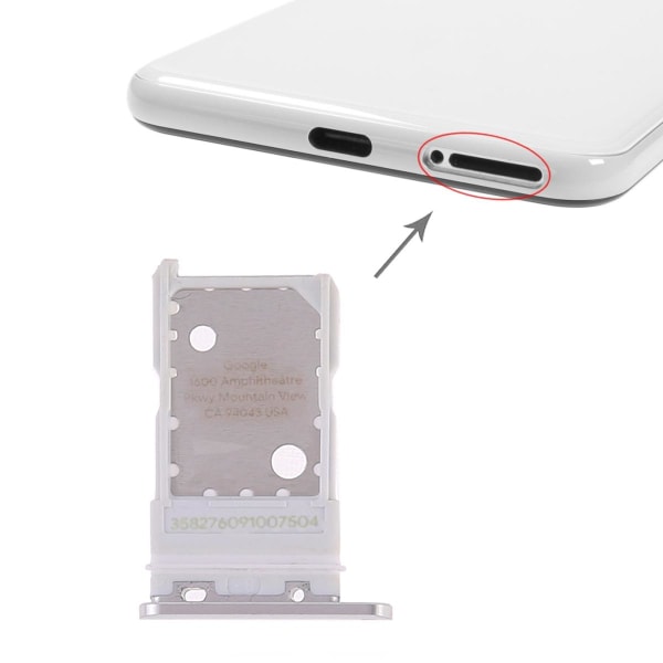 Google Pixel 3 Simkortshållare - Vit Vit