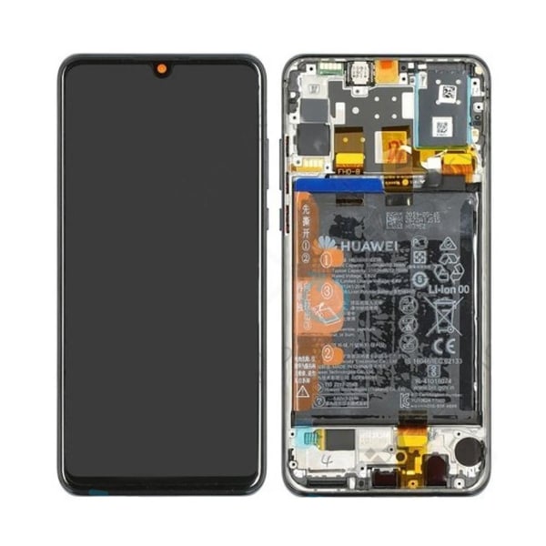 Huawei P30 Lite New Edition Skärm med LCD Display med Batteri Or Black
