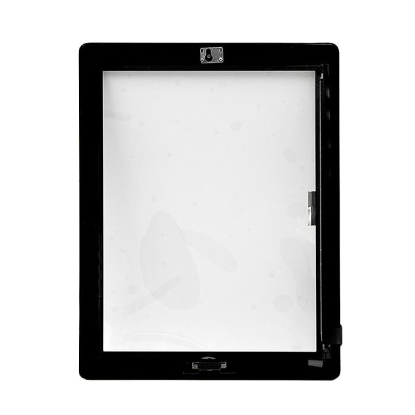 iPad 4 Glas med Touchskärm med Hemknapp OEM - Svart Black