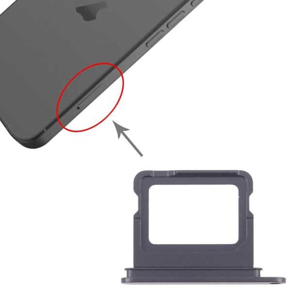 Simkortshållare för iPhone 17 - Svart Black