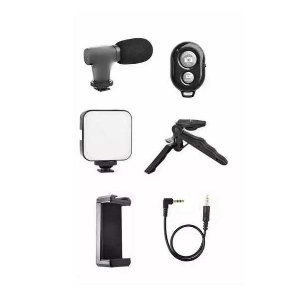 Smartphone Vlogging Kit med stativ för Tiktok, Youtube och Stream