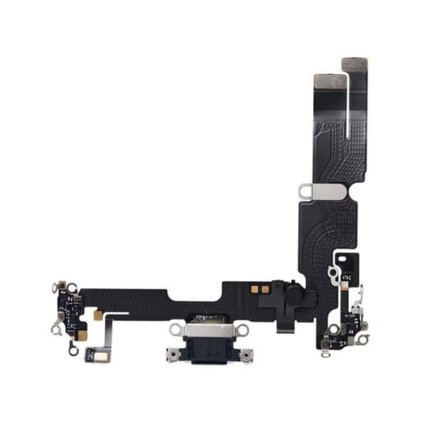 iPhone 14 Plus Laddkontakt med Flexkabel Original - Svart Black