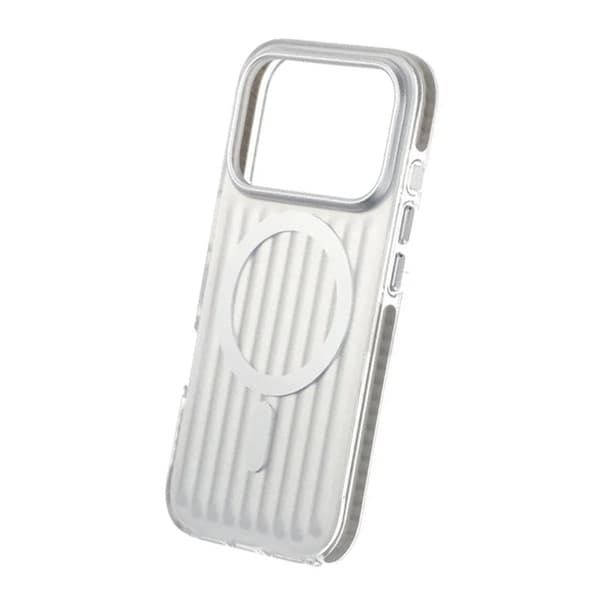 Mobilskal Korrugerad Magsafe för iPhone 17 Pro - Silver Silver