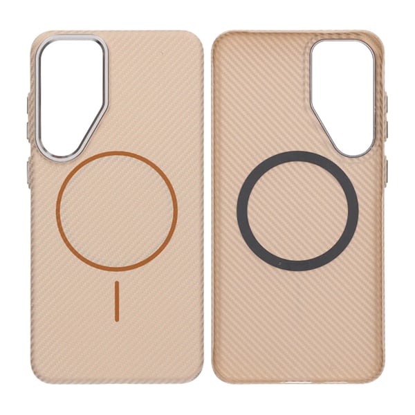 Samsung Galaxy S25 Plus Mobilskal Carbonmönstrad - Guld Gold