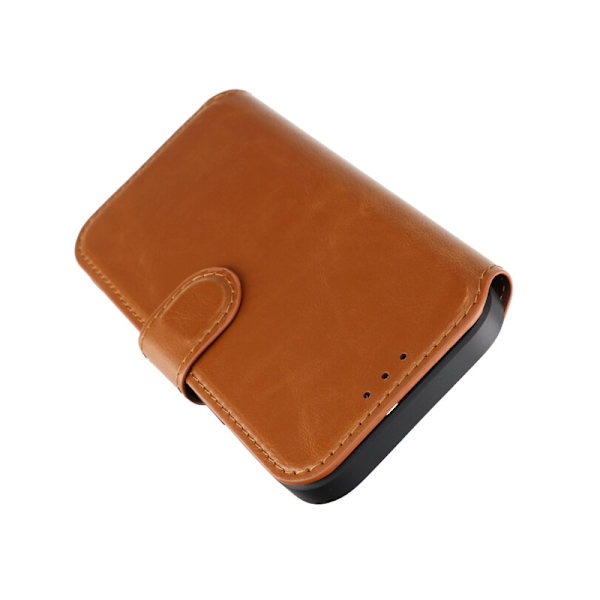 iPhone 15 Plånboksfodral med Magsafe Rvelon - Brun Brown