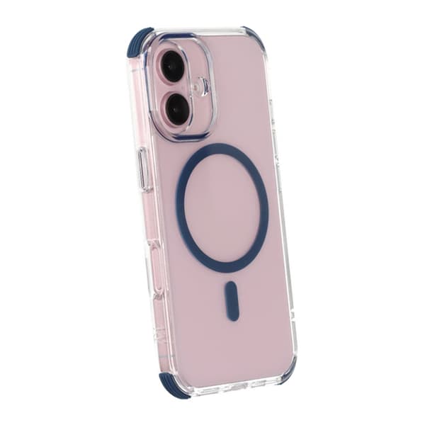 iPhone 16 Rvelon Mobilskal Magnet med Kantskydd - Blå Blå