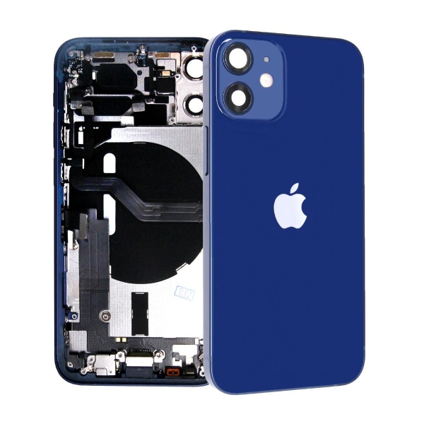 iPhone 12 Mini Baksida med Komplett Ram - Blå Blue