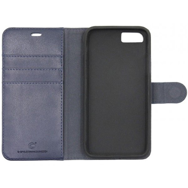 iPhone 6/6S Plånboksfodral Magnet Läder med Stativ - Mörkblå Mörkblå