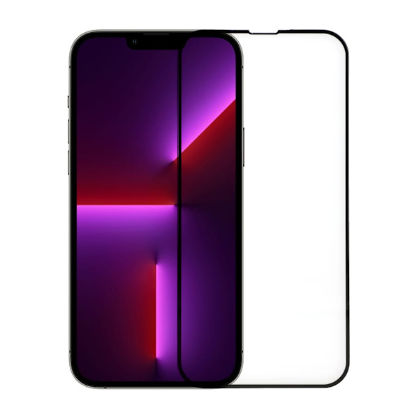 Skärmskydd iPhone 13 Pro Max/14 Plus - 3D Härdat Glas Svart (miljö) Svart