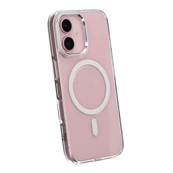 iPhone 16 Mobilskal TPU med Magnet Rvelon - Transparent transparent
