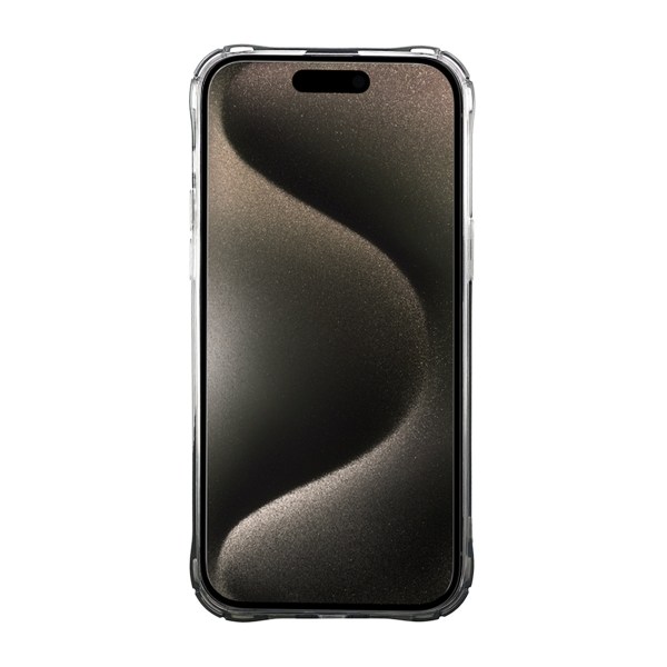 iPhone 15 Pro Max Stöttåligt Skal med Korthållare - Transparent Transparent