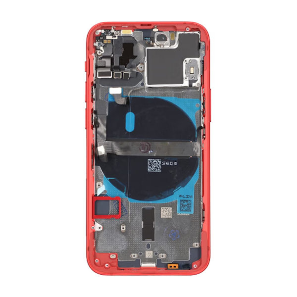 iPhone 13 Mini Baksida Komplett Med Smådelar - Röd Red