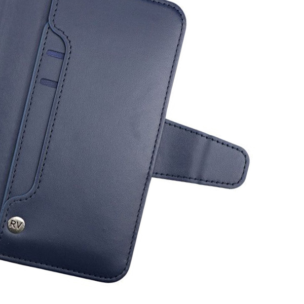 iPhone 13 Pro Plånboksfodral Extra Kortfack Rvelon - Blå Marinblå